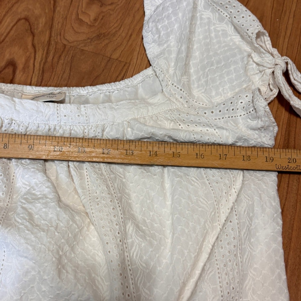 Universal Thread Shift Dress Ivory Eyelet Boho Cottage Party Coastal Casual Sz L - Picture 6 of 7